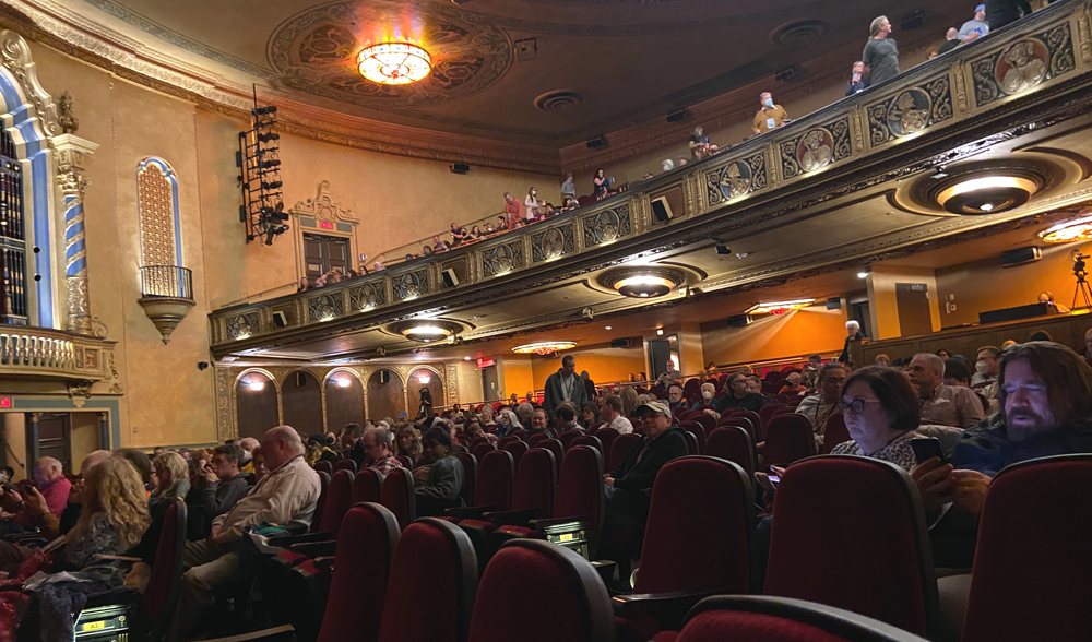 Ebertfest 2022 crowd inside the Virginia Theater, before the start of a film screening. Photo by Jessica Hammie. 