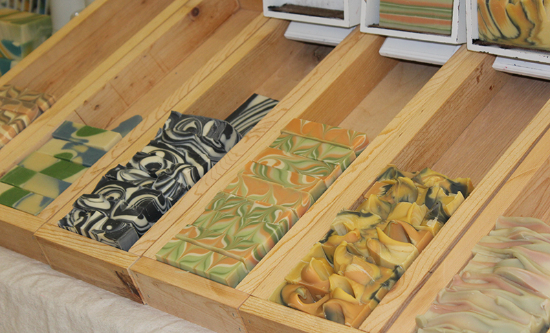 A selection of handmade soaps from Wright Soapery. 