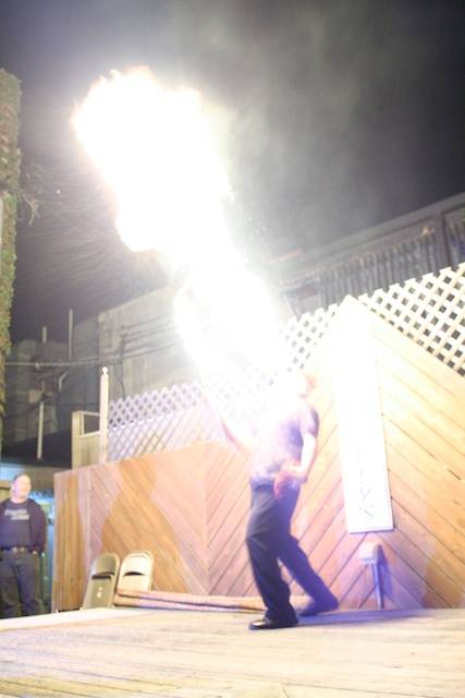 Fire breathing world record attempt foiled by wind