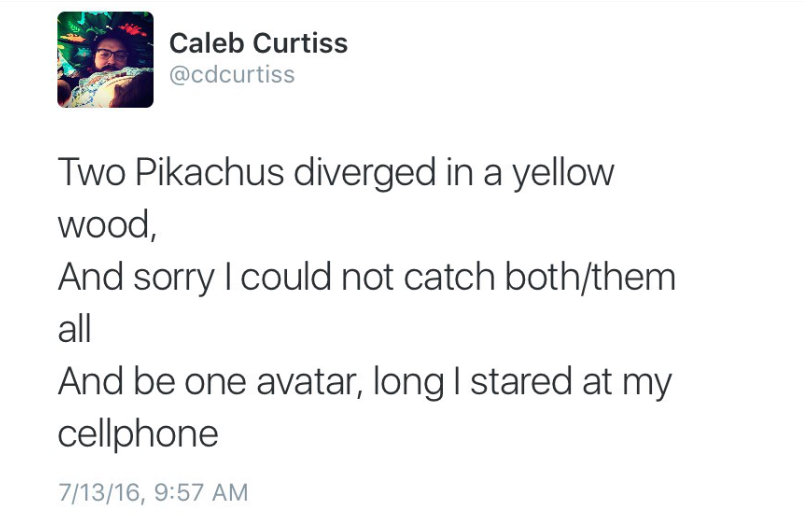 Local poet finds muse in Pokemon Go