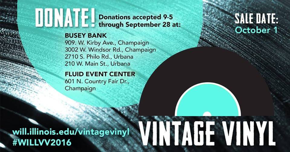 WILL hosting Vintage Vinyl Sale on October 1st