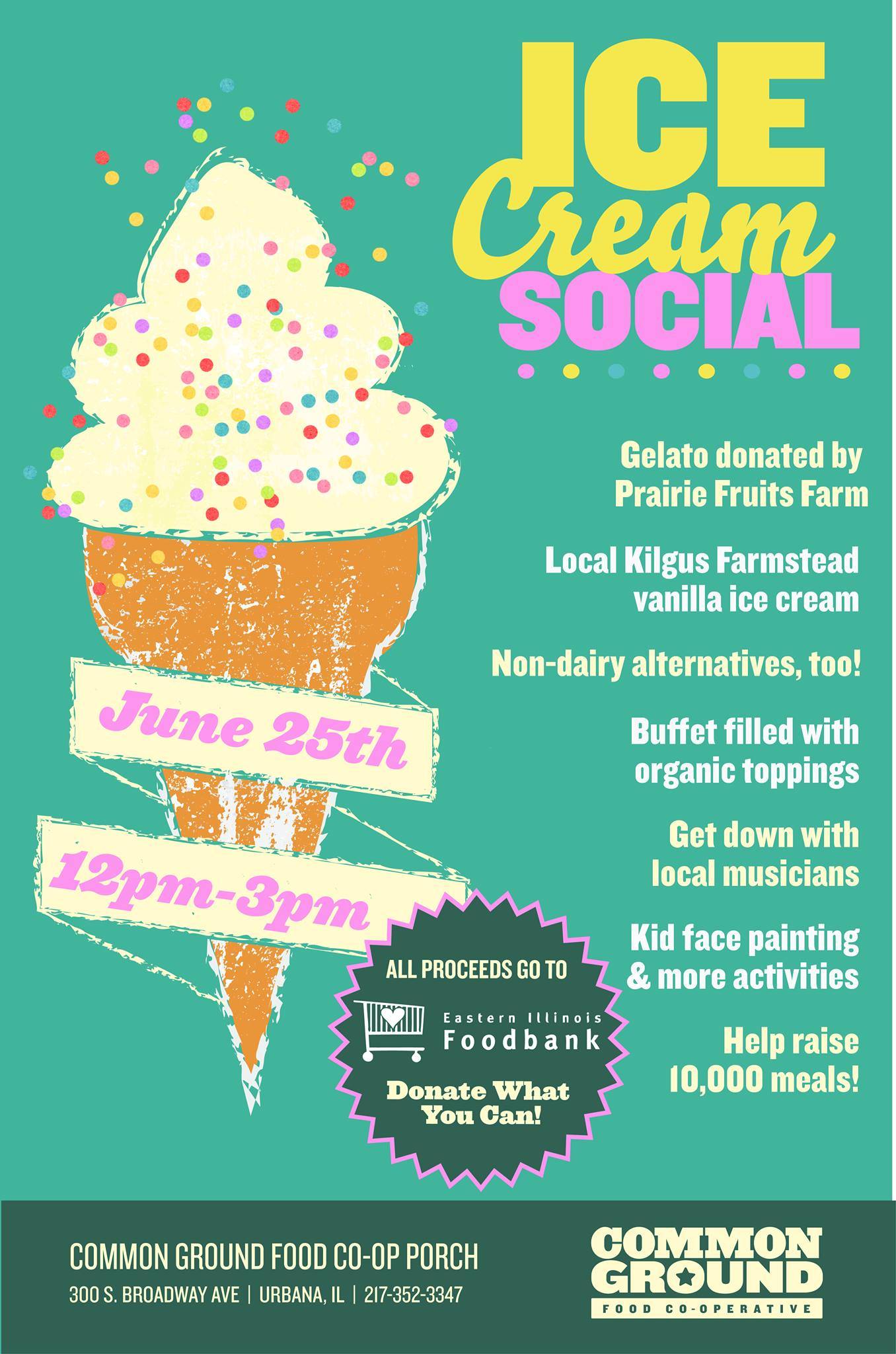 Common Ground Food Co-op hosting ice cream social benefit this Sunday