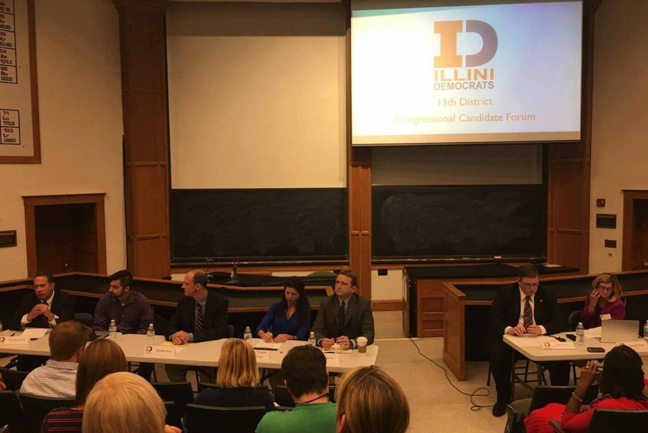 Congressional hopefuls share their vision for IL-13 at campus forum