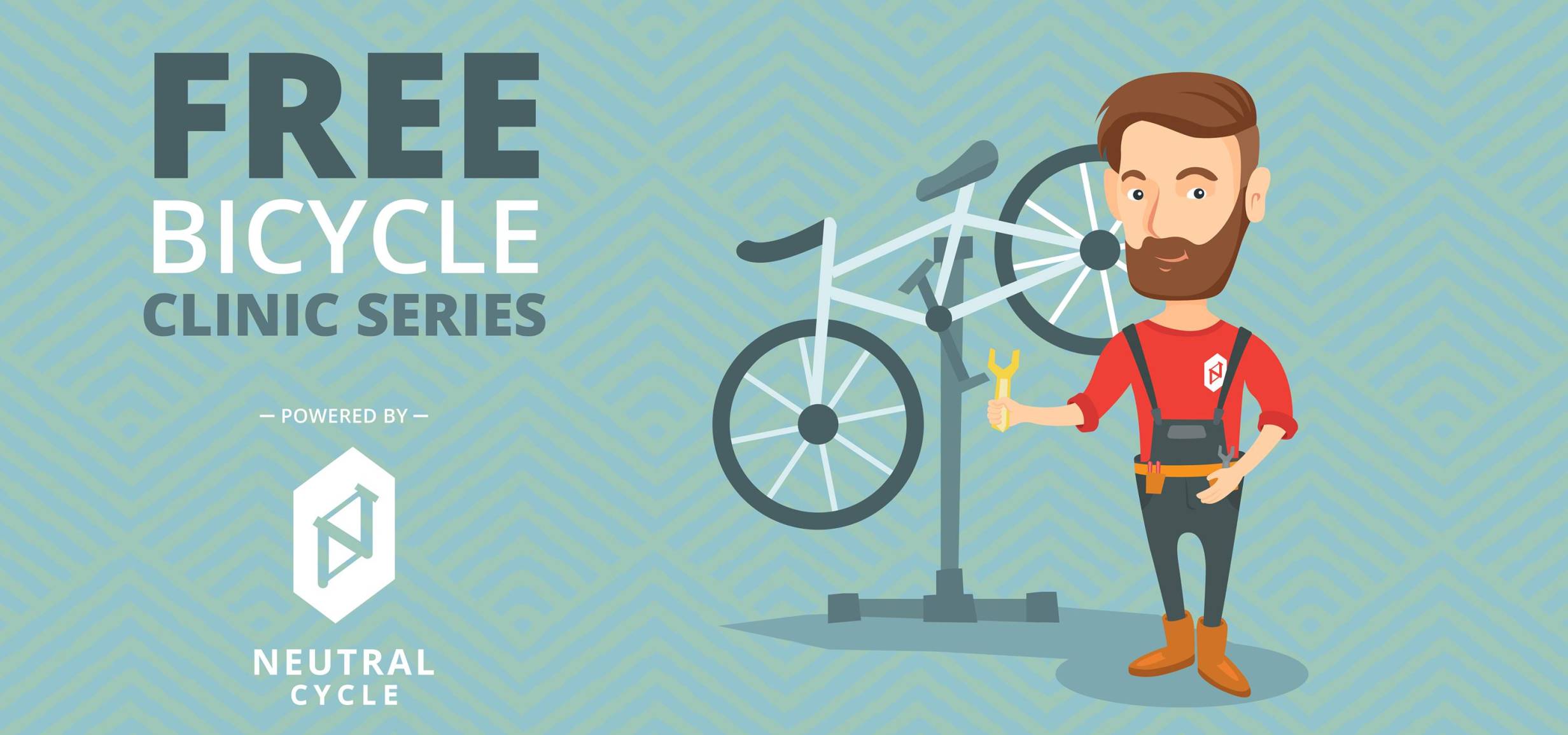 Neutral Cycle doing free Bicycle Clinic Series for quick repairs and tune ups