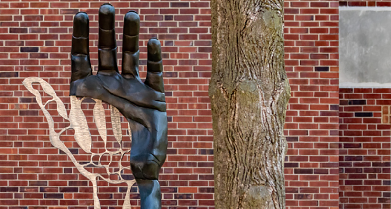 Have you seen the new sculpture at the Carle Illinois School of Medicine?