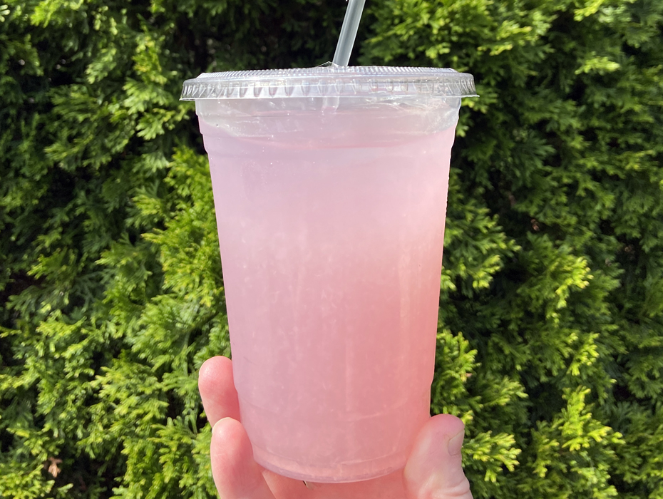 Violet lemonade from Art Mart is a perfect way to cool down