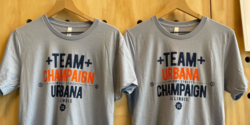 Get your Team Champaign or Team Urbana t-shirt from Chambana Proud
